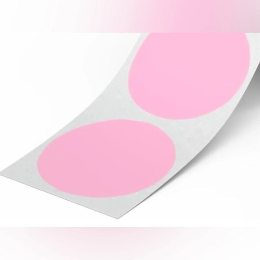 50 STICKERS - 2” ROUND - SIZE‎ XS LABELS - PINK